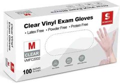 Schneider Clear Vinyl Exam Gloves, Latex-Free, Disposable, 4 Mil