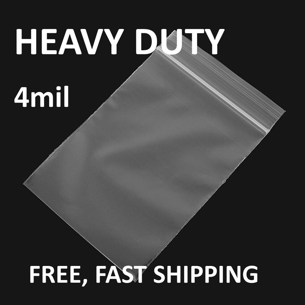 4″x4″ CLEAR 4MIL ZIP SEAL TOP LOCK BAGS POLY PLASTIC RECLOSABLE ZIPPER BAGGIES