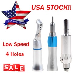 NSK Style Dental Slow Low Speed Handpiece Straight Contra Angle Air Motor 4H/2H