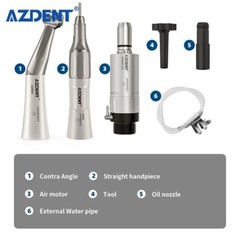Joydental Dental Low Slow Speed Handpiece Contra Angle Straight Air Motor 2 Hole