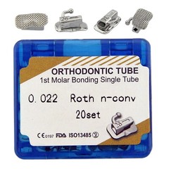 Dental Orthodontic Buccal Tubes 1st 2nd Molar Mini MBT Roth 022 Marked Laser