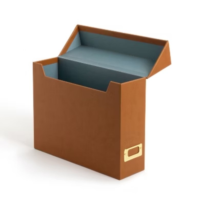 Flip Top File and Storage Box PU Leather