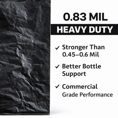 Large Size Black “Thank You” Script Heavy-Duty Plastic T-Shirt Bag 13″x23″x10″