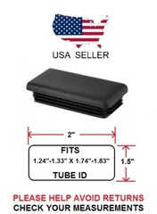 1.5 X 2 INCH RECTANGLE TUBING PLUG/END CAP 1.5″ X 2″ – QUANTITY 2