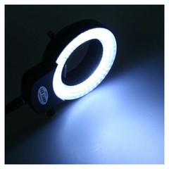 Adjustable 144 LED Bulbs Microscope Ring Light Illuminator Lamp US Plug #SH