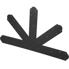 VEVOR Gable Plate Truss Connector Plates 12:12 Gable Bracket Black Powder-Coated