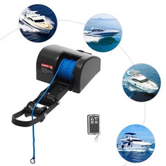 35LBS electric anchor winch Boat Marine Winch with remote control&Anchor Roller