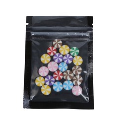 100 Flat Clear/Black Poly Reclosable QuickQlick™ Bags 6.5x9cm (2.5×3.5″)