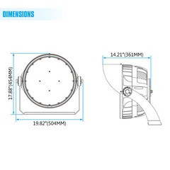 3000W Equivalent LED Stadium Lights 84000LM 600W Commercial Outdoor Flood Light