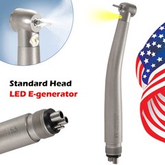 Dental High Speed LED E-generator Handpiece Standard Head 4 Spray 4H ASkeadnt sk