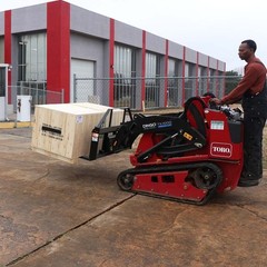 Titan Attachments Mini Skid Steer Pallet Fork Frame, Rated 4000 LB, Quick Tach
