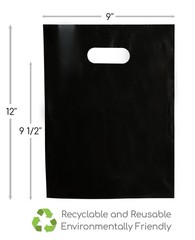 Choice Marts Merchandise Bags 100 Black 9″x12″ 9 inches by 12 inches,
