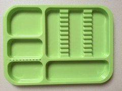 Dental Separate Autoclavable 135°C Divided Tray Plastic Set Up Trays 5 Color