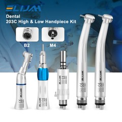 B2/M4 Dental High/Low Speed Handpiece Kits LED Straight Contra Angle Micromotor