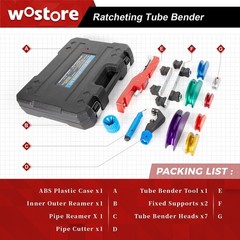 Heavy-Duty Tubing Bender Kit with Colorful Aluminum Heads – Precision & Ease