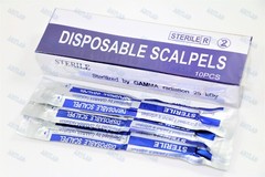 STERILIZED DISPOSABLE SCALPELS #21 PACK OF 10-SINGLE USE – DISSECTING, SURGICAL