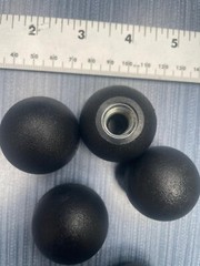 Lot of 5 x 1.38″ Ball Knob 1/2-13 Steel Zinc Locking Nut Textured Handle
