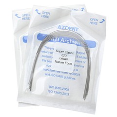 AZDENT Dental Orthodontic Super Elastic Niti Round Arch Wires Nature Form