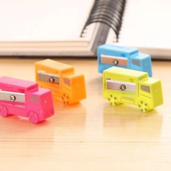 3PCS Mini Pencil Sharpener School Creative Stationery Cartoon Cute Shape Pencils