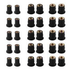 Rubberized Brass Nuts Neoprene Well Nuts Various Sizes High Strength Rubber