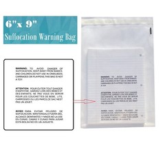 Clear Bags Suffocation Warning Self Seal Merchandise Bag 1.5 Mil -ST ShipMailers