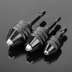 4Pcs 1/4″Hex Shank Keyless Drill Chuck Adapter Bit Quick Change Converter Driver