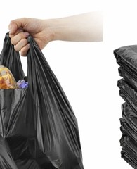 Black T-Shirt Carryout Bags (200 ct.) by Poly-America