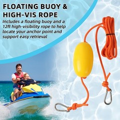 Calpalmy 1-Pack 20L Sand Anchor Bag 2-In-1 Jet Ski Anchor Floating Buoy And