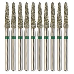 Dental Diamond Burs FG 856/018C Round End Taper Coarse Grit Green Friction Grip