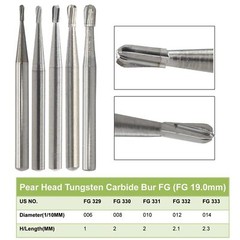 Wave Dental Carbide Bur FG330 Round 1/4 2 4 6 8 557 Friction Grip High Speed Bur