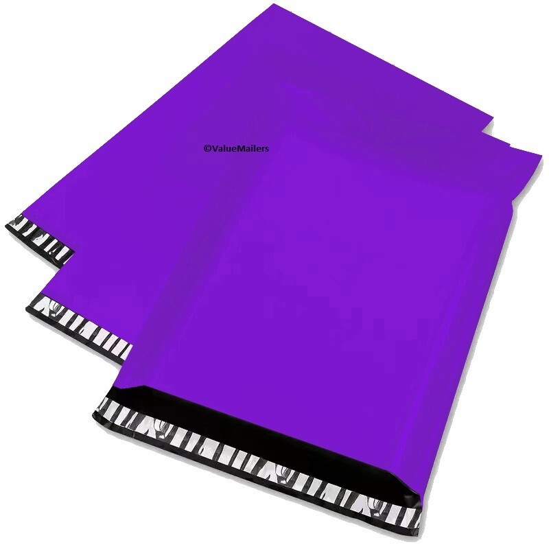 100 12×15.5 PURPLE Poly Mailers Shipping Envelopes Couture Boutique Quality Bags