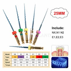 SANDENT Dental Cordless LED 16:1 Endo Motor/ Blue Niti Files Rotary 21/25MM