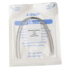AZDENT Dental Orthodontic Heat Thermal Activated NITI Arch Wires Ovoid/Nature