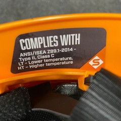 STUDSON SHK-1 Full Brim Vented Industrial Safety Helmet Orange Third-Party Logo