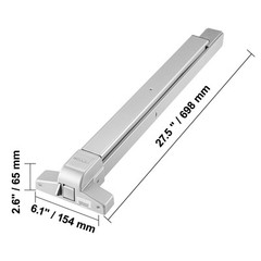 VEVOR Push Bar Door Locks Carbon Steel Panic Bars for Exit Doors Exterior Lever
