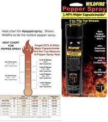 HOTTEST Wildfire Pepper STREAM Spray FLIP TOP 4 oz Home POLICE Self Defense USA