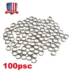 100Pcs 1/2″ PEX Stainless Steel Clamp Cinch Rings Crimp Pinch Fitting