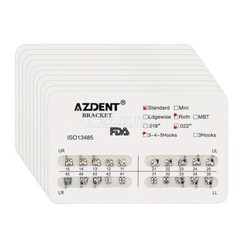 20 Packs AZDENT Dental Orthodontic Brackets Braces Standard Roth.022″ Hooks 345