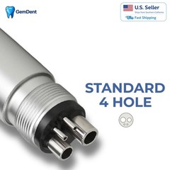 GemDent Fiber Optic E-generator LED High Speed Handpiece 4 Hole with Warranty