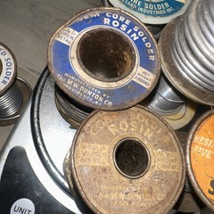 Lot of Solder Spools Over 3 Pounds! Various Sizes 10 Rolls Used