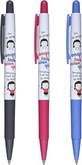 Angry Little Asian Girl Cartoon Character 0.5mm Ball Point Pen, LOW Viscosity…