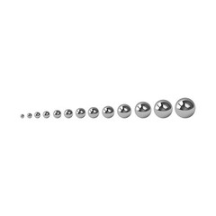 600 Pcs Metric Precision Steel Bearing Balls, Assorted Stainless Steel Loose Bic