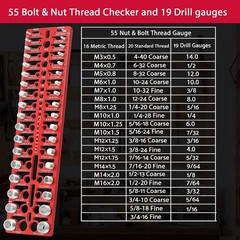 55 Nut and Bolt Thread Checker Thread Checker Standard and Metric