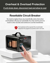1500W Step Up & Step Down Voltage Transformer Converter 110V to 220V or 220V/230