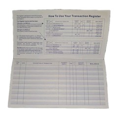 1 (One) CHECKBOOK TRANSACTION REGISTER