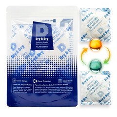 50 gram X 12 PK “Dry & Dry” Food Grade Orange Indicating Silica Gel Packets