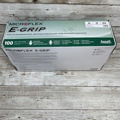 1 Box Microflex E-Grip L970 Powder-Free Latex Exam Gloves 100/Box Size: XSMALL