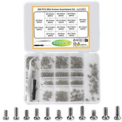 Tiny Screws for Electronics, 800 pcs Mini Micro Small Phillips Pan Head Machi…