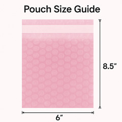 6×8.5 Anti-Static Bubble Out Pouches Bags Wrap Cushioning Self Seal, Pink
