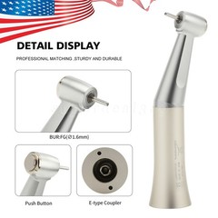 1-10PCS Dental Low Speed Handpiece Push Contra Angle fit FG Burs 1.6mm E-type dt